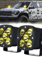 Xprite 2piece 4inch Amber LED Light Pods | X-Beam Series                                     - WL-50CS-AMBER-2PC - Image 3