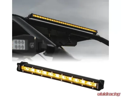 Xprite 14inch Yellow Flood Beam LED Light Bar | Ultra Thin Astro Series - WL-C6-60SS-CR-AMBER