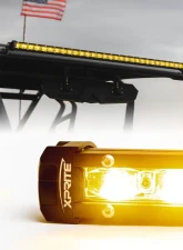 Xprite 14inch Yellow Flood Beam LED Light Bar | Ultra Thin Astro Series                                     - WL-C6-60SS-CR-AMBER - Image 2