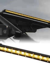 Xprite 20inch Yellow Flood Beam LED Light Bar | Ultra Thin Astro Series                                     - WL-C6-90SS-CR-AMBER - Image 4