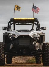 Xprite 20inch Yellow Flood Beam LED Light Bar | Ultra Thin Astro Series                                     - WL-C6-90SS-CR-AMBER - Image 4