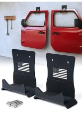 Xprite Wall Mount Storage 2 Door Hangers Jeep Wrangler 1976-2022                                     - WLB-0053-2D-FLAG - Image 6