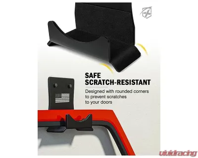 Xprite Wall Mount Storage 2 Door Hangers Jeep Wrangler 1976-2022 - WLB-0053-2D-FLAG