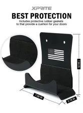 Xprite Wall Mount Storage 2 Door Hangers Jeep Wrangler 1976-2022                                     - WLB-0053-2D-FLAG - Image 5