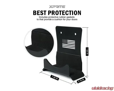 Xprite Wall Mount Storage 2 Door Hangers Jeep Wrangler 1976-2022 - WLB-0053-2D-FLAG