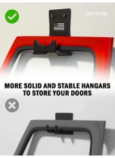 Xprite Wall Mount Storage 2 Door Hangers Jeep Wrangler 1976-2022                                     - WLB-0053-2D-FLAG - Image 6