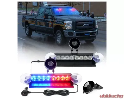 Xprite Emergency Dash Strobe Lights Red/Blue - WSL-G3-8IN-RB