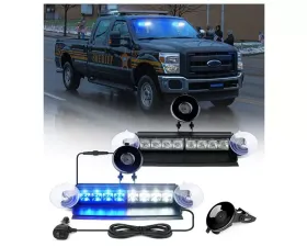 Xprite Emergency Dash Strobe Lights White/Blue