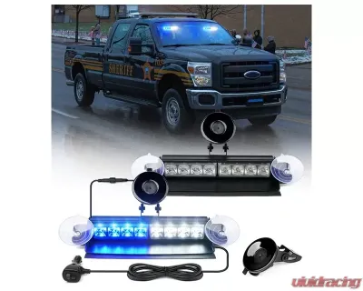 Xprite Emergency Dash Strobe Lights White/Blue - WSL-G3-8IN-WB