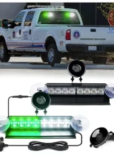 Xprite Emergency Dash Strobe Lights White/Green                                     - WSL-G3-8IN-WG - Image 5