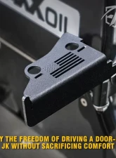 Xprite Front Foot Pegs with Jeep Flag Grille Jeep Wrangler JK 2007-2018                                     - ZS-0029-JK-FLAG - Image 2