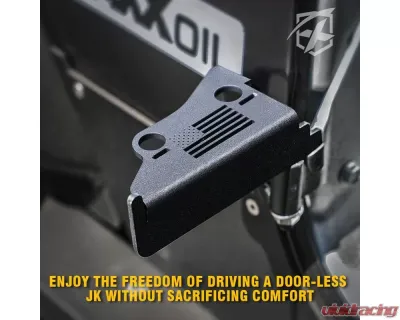 Xprite Front Foot Pegs with Jeep Flag Grille Jeep Wrangler JK 2007-2018 - ZS-0029-JK-FLAG