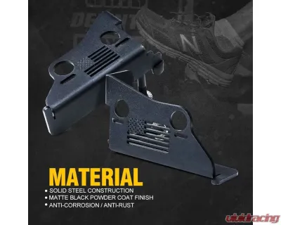 Xprite Front Foot Pegs with Jeep Flag Grille Jeep Wrangler JK 2007-2018 - ZS-0029-JK-FLAG