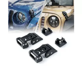 Xprite Black Aluminum Hood Latch Kit Jeep Wrangler JK | Jeep Wrangler JL 2007+