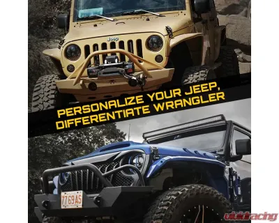 Xprite Black Aluminum Hood Latch Kit Jeep Wrangler JK | Jeep Wrangler JL 2007+ - ZS-0104