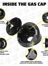 Xprite Bedrock Series Gas Cap Cover Without Key Latch Jeep Wrangler JL 2018+                                     - ZS-0133-JL-G1 - Image 3