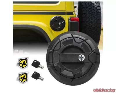 Xprite Bedrock Series Gas Cap Cover w/ Key Latch Jeep Wrangler JL 2018+ - ZS-0133-JL-G3