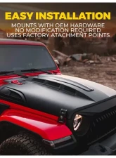 Xprite Avenger Series Heat Dispersion Hood Jeep Gladiator | Wrangler 2018+                                     - ZS-0136 - Image 2