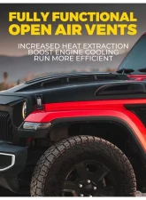 Xprite Avenger Series Heat Dispersion Hood Jeep Gladiator | Wrangler 2018+                                     - ZS-0136 - Image 3