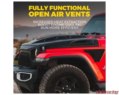 Xprite Avenger Series Heat Dispersion Hood Jeep Gladiator | Wrangler 2018+ - ZS-0136