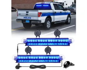 Xprite USA Windshield Dash Strobe Lights Blue