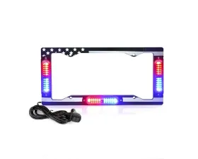 Xprite USA License Plate Strobe Lights Red/Blue