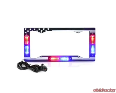 Xprite USA License Plate Strobe Lights Red/Blue - LPF-UNI-G1M-RB