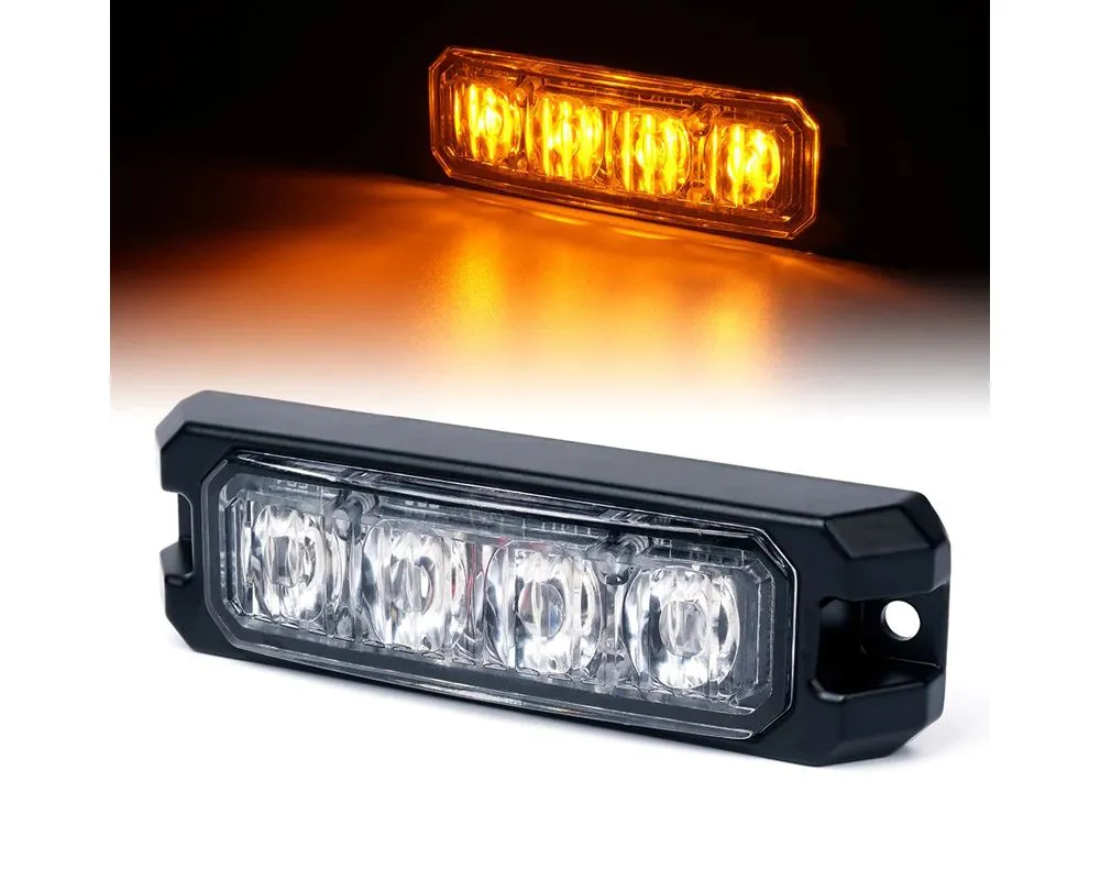 Xprite USA 4" End Replacement LED Module for Black Hawk Series Strobe Lights Amber - SL-B419-BULB-E-Y