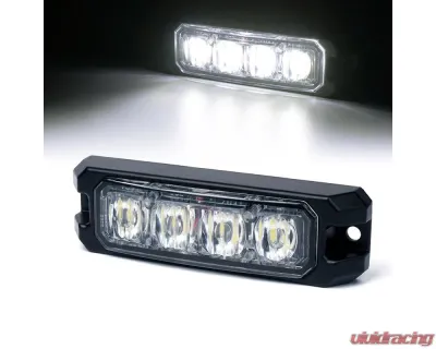 Xprite USA 4" End Replacement LED Module for Black Hawk Series Strobe Lights White - SL-B419-BULB-E-W