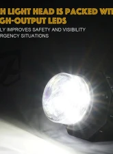 Xprite USA LED Hideaway Strobe Lights | Covert Series White/Red 4pcs                                     - 52013-4-WR - Image 2