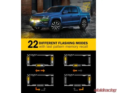 Xprite USA License Plate Strobe Lights Red/Blue - LPF-UNI-G1M-RB