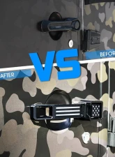 Xprite USA Jeep Aftermarket Aluminum Door Handle Set Freedom Series Jeep Wrangler JK 2007-2018                                     - ZS-0110-FLAG-G1-4PC - Image 3