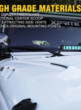Xprite USA Fiberglass Hood with Scoop Vent | Beast Series Jeep Wrangler 2007-2018                                     - JP-0139-JK - Image 4