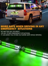 Xprite USA Windshield Dash Strobe Lights White/Red                                     - WSL-G3-16IN-WR - Image 3