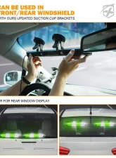 Xprite USA Windshield Dash Strobe Lights White/Red                                     - WSL-G3-16IN-WR - Image 4