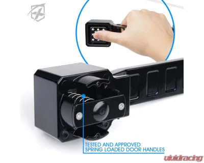 Xprite USA Jeep Aftermarket Aluminum Door Handle Set Freedom Series Jeep Wrangler JK 2007-2018 - ZS-0110-FLAG-G1-4PC