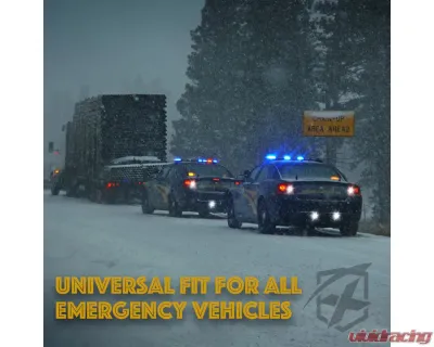 Xprite USA LED Hideaway Strobe Lights | Covert Series Red/Blue pcs - 52013-4-RB