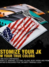 Xprite USA Fiberglass Hood with Scoop Vent | Beast Series Jeep Wrangler 2007-2018                                     - JP-0139-JK - Image 6