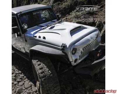 Xprite USA Fiberglass Hood with Scoop Vent | Beast Series Jeep Wrangler 2007-2018 - JP-0139-JK