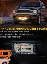 Xprite USA License Plate Strobe Lights Red/Blue                                     - LPF-UNI-G1M-RB - Image 3