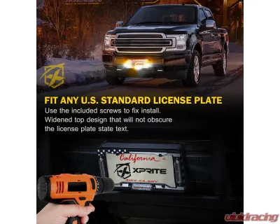 Xprite USA License Plate Strobe Lights Red/Blue - LPF-UNI-G1M-RB