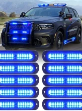 Xprite USA Flush Mount Side Marker Emergency Strobe Light Blue - Set of 10 | Alert 12 Series                                     - 52026S-12-B-10PC - Image 6