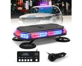 Xprite USA LED Emergency Strobe Light with Magnetic Mount Tall Red and Blue