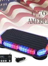 Xprite USA 42 LED Rooftop Strobe Light with American Flag Design Blue/Red                                     - SLL-C120M-G5-RB - Image 7