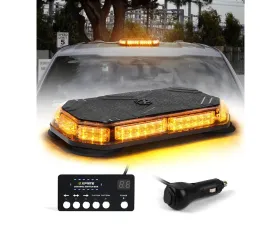 Xprite USA LED Emergency Strobe Light with Magnetic Mount Short Amber