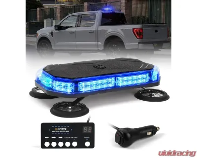 Xprite USA LED Emergency Strobe Light with Magnetic Mount Tall Blue - XP-SLL-C120-G2-B