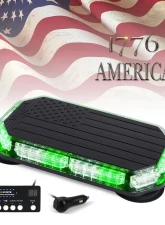 Xprite USA 42 LED Rooftop Strobe Light with American Flag Design Green                                     - SLL-C120-G5-G - Image 7