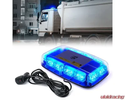Xprite USA Mini LED Rooftop Strobe Light Bar with Magnetic Base | Blaze 2.0 Blue - SL-C107-G2-B