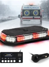 Xprite USA LED Emergency Strobe Light with Magnetic Mount Short Red and White                                     - XP-SLL-C120M-G1-WR - Image 7
