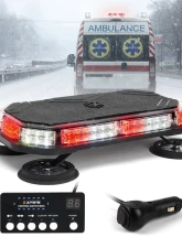 Xprite USA LED Emergency Strobe Light with Magnetic Mount Tall Red and White                                     - XP-SLL-C120M-G2-WR - Image 7